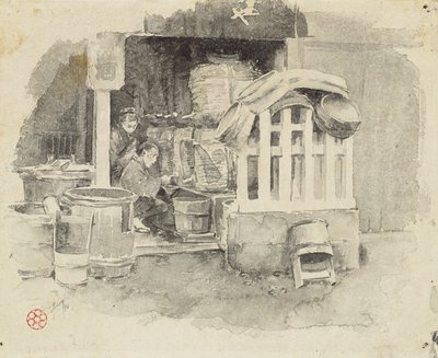 Gdzie sprzedawana jest sake, 1890 autorstwa Robert Frederick Blum