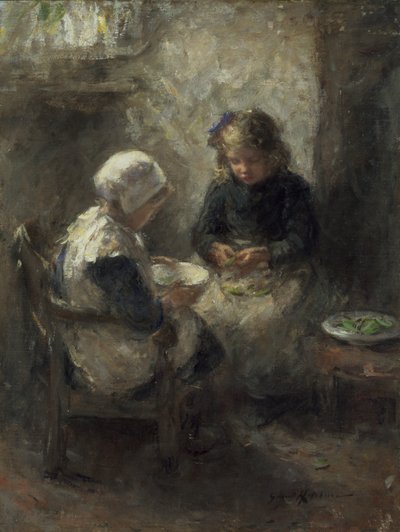 łuskanie grochu autorstwa Robert Gemmell Hutchison