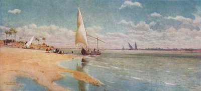 Wietrzny dzień w Ayat, ok. 1880, 1904 r. autorstwa Robert George Talbot Kelly
