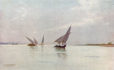 Srebrzysty dzień nad Nilem, ok. 1880, 1904 r. autorstwa Robert George Talbot Kelly