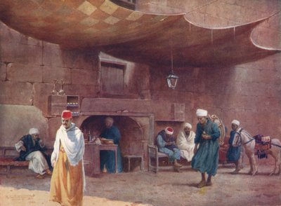 Arabska kawiarnia, Kair, ok. 1880, 1904 r. autorstwa Robert George Talbot Kelly