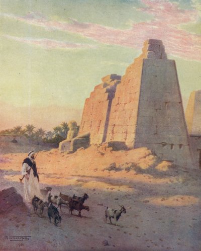„Pylon w Karnaku”, ok. 1880, 1904 r. autorstwa Robert George Talbot Kelly