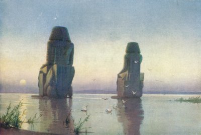 Kolosy z Teb - wschód księżyca, c1880, 1904 autorstwa Robert George Talbot Kelly