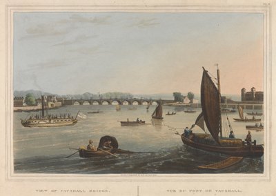 Vista de Vauxhall Bridgepolish autorstwa Robert Havell