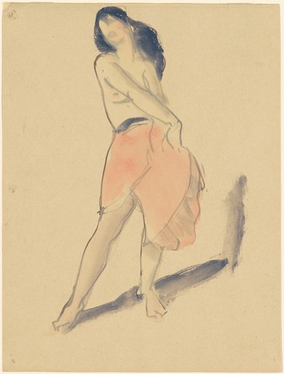 Tancerka w czerwonej spódnicy, nr 2 autorstwa Robert Henri