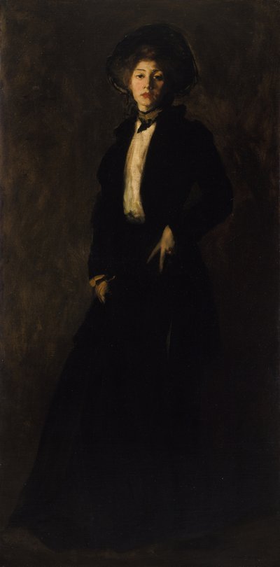 Młoda kobieta w czerni autorstwa Robert Henri
