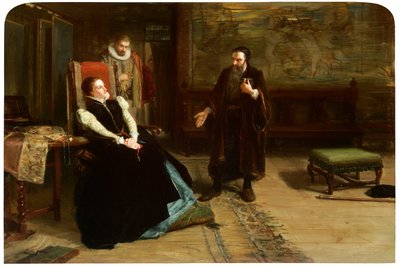 Konferencja Marii, Królowej Szkotów i Johna Knoxa w Pałacu Holyrood autorstwa Robert Herdman