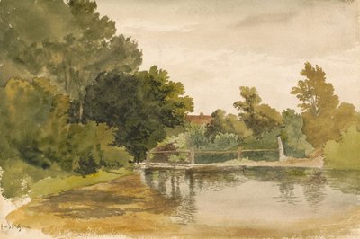 Odbicia w zalesionym basenie autorstwa Robert Hills