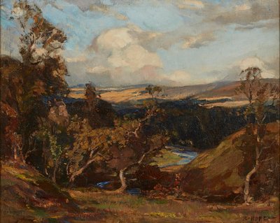 Loup na wodzie Ettrick (olej na płótnie) autorstwa Robert Hope