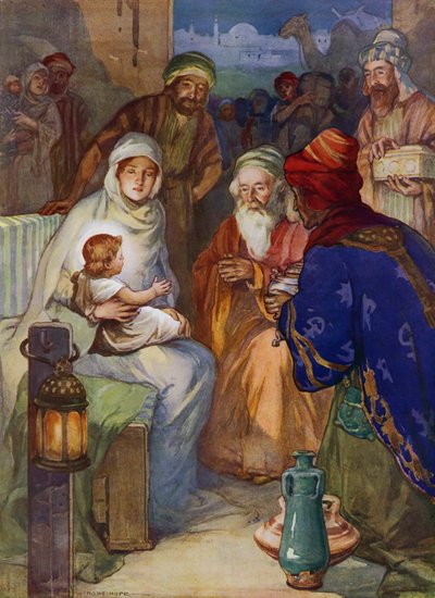 Mędrcy Wschodu (kolor lito) autorstwa Robert Hope