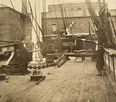 Brunel na pokładzie Aphrodity, Liverpool autorstwa Robert Howlett