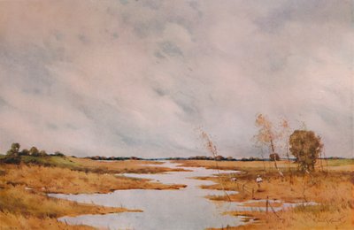„Naprawa ogrodzenia, bagna Suffolk”, XX w., 1935 r autorstwa Robert J Hewitt