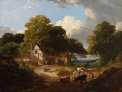 Scena podwórkowa, koniec XVIII – początek XIX wieku. autorstwa Robert Ladbrooke