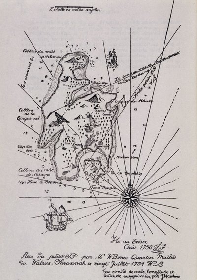 Mapa wyspy na Tresorze (Piraci?) autorstwa Robert Louis Stevenson
