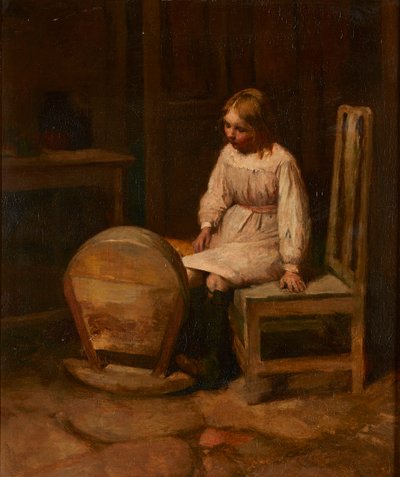 Kołysanie kołyski (olej na płótnie) autorstwa Robert McGregor