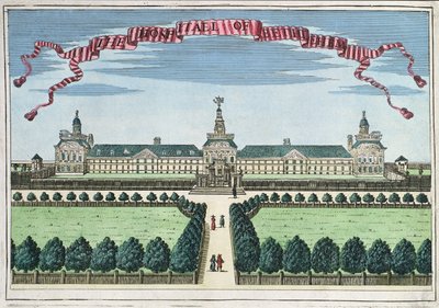 Szpital w Betlejem, z „Księgi perspektyw niezwykłych miejsc w City of London i okolicach”, ok. 1700 autorstwa Robert Morden