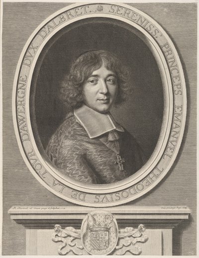 Emmanuel-Théodose de La Tour dAuvergne, kardynał Bouillon, 1668. autorstwa Robert Nanteuil