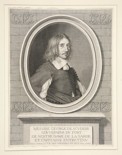 Georges de Scud?ry, autor, członek Akademii (1601-1668) autorstwa Robert Nanteuil