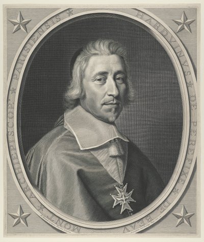 Hardouin de Beaumont de P?refixe, Arch?veque de Paris (arcybiskup Paryża) autorstwa Robert Nanteuil