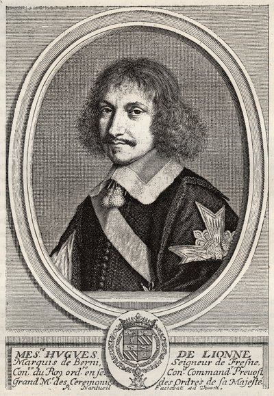 Hugues de Lionne (1611 - 1671), markiz de Fresnes, pan Berny, był dyplomatą i ministrem stanu za Ludwika XIV. Grawerowanie autorstwa Roberta Nanteuila. Prywatna kolekcja. autorstwa Robert Nanteuil