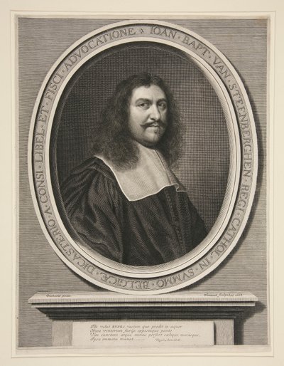 Jean Baptiste van Steenberghen, Conseiller du Roi au Conseil de Flandre (doradca króla w Radzie Flandrii) autorstwa Robert Nanteuil