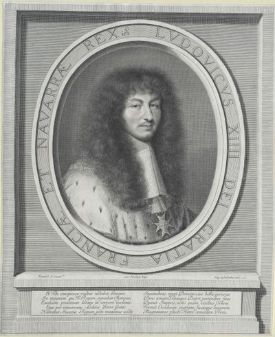 Król Francji Ludwik XIV autorstwa Robert Nanteuil