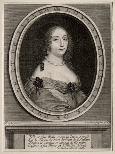Maria Ludwika de Gonzague, królowa Polski, 1653. autorstwa Robert Nanteuil