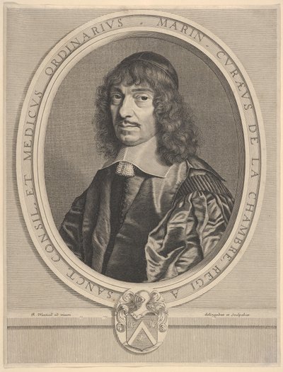 Marin Cureau de La Chambre, ca. 1656. autorstwa Robert Nanteuil