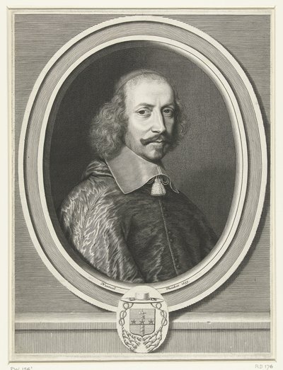 Portret kardynała Mazarina, 1655 autorstwa Robert Nanteuil