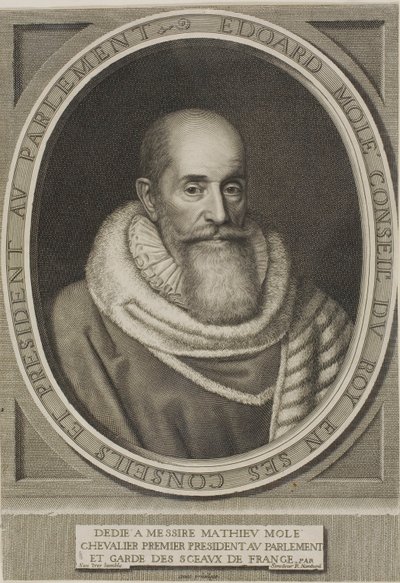 Portret Edouarda Molé .a autorstwa Robert Nanteuil