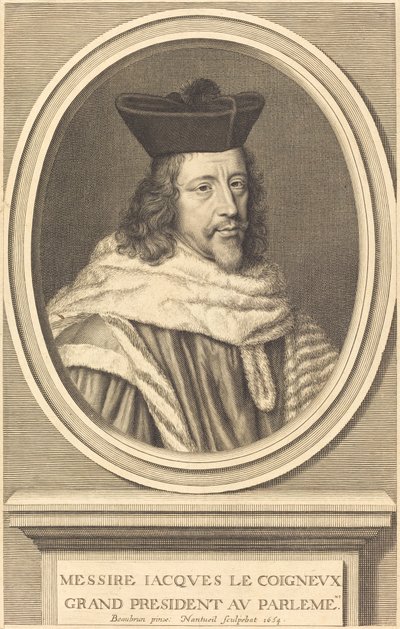 Jacques Le Coigneux autorstwa Robert Nanteuil after Henri Beaubrun