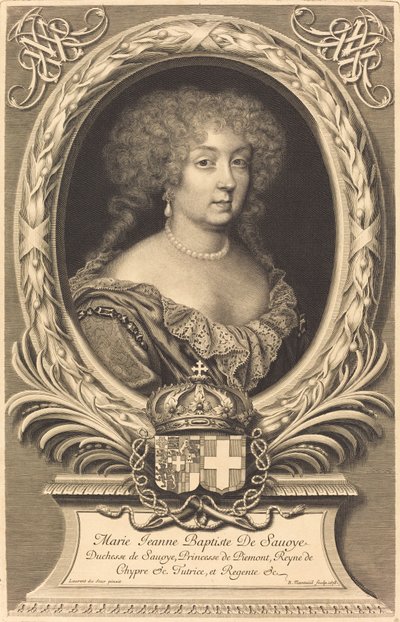 Marie-Jeanne-Baptiste, księżna Sabaudii autorstwa Robert Nanteuil after Laurent Dufour