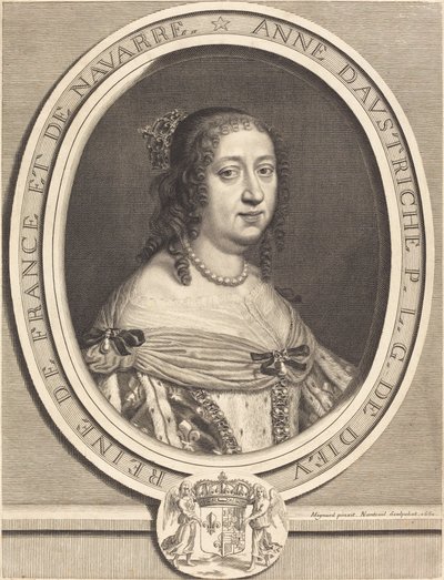 Anna Austriacka, królowa Francji i Nawarry autorstwa Robert Nanteuil after Pierre Mignard I