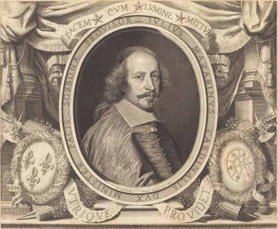 Kardynał Jules Mazarin autorstwa Robert Nanteuil after Pierre Mignard I