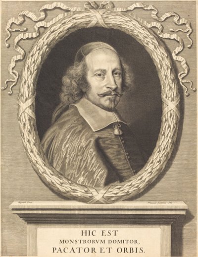 Kardynał Jules Mazarin autorstwa Robert Nanteuil after Pierre Mignard I