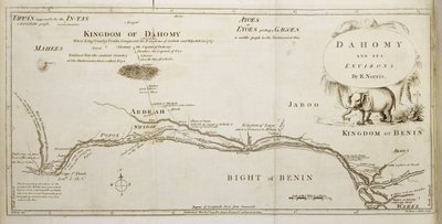 Dahomej i jego okolice, z „Historii Dahomeju” Archibalda Dalzela, sztychowane przez Woodmana i Mutlowa, wyd. 1793 autorstwa Robert Norris