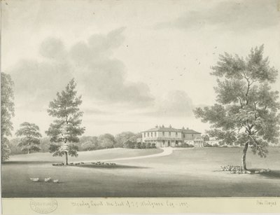 Moseley Court: rysunek rozmyty w sepii, 1837 autorstwa Robert Noyes