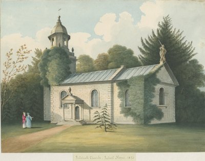 Kościół Patshull: obraz akwarelowy, 1826 autorstwa Robert Noyes