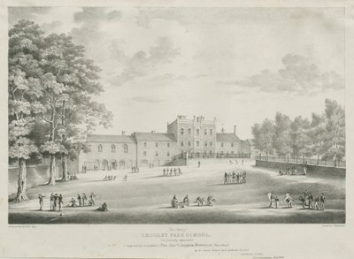 Szkoła Sedgley Park: grawerowanie, listopad 1838 (druk) autorstwa Robert Noyes