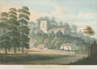 Kościół i wieś Tettenhall: obraz akwarelowy, 1826 autorstwa Robert Noyes