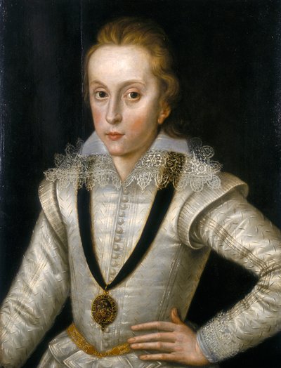 „Portret Henryka Fryderyka, księcia Walii 1594-1612”, c1604 autorstwa Robert Peake I