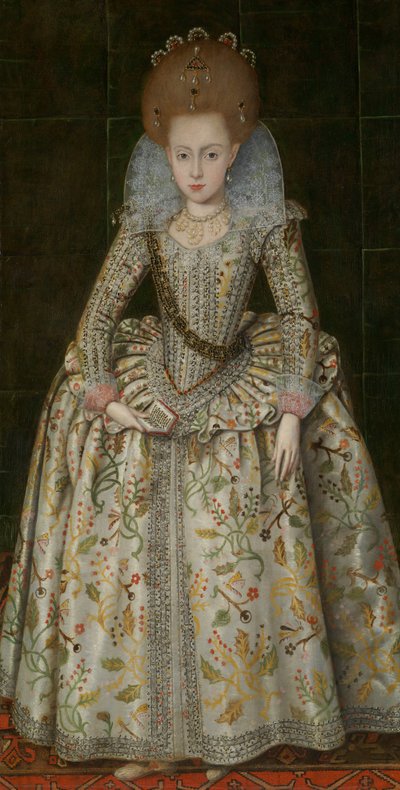 Księżniczka Elżbieta 1596-1662, późniejsza królowa Czech, ca. 1606. autorstwa Robert Peake I
