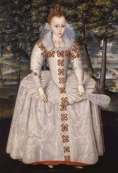 Księżniczka Elżbieta (Elżbieta Czeska, "Królowa Zimy"), 1596-1662, w wieku siedmiu lat. autorstwa Robert Peake the elder