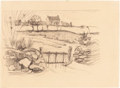 Brama do domu wiejskiego, Pont-Aven autorstwa Robert Polhill Bevan