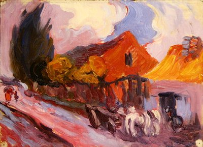 Kuźnia Polska (olej na płótnie) autorstwa Robert Polhill Bevan
