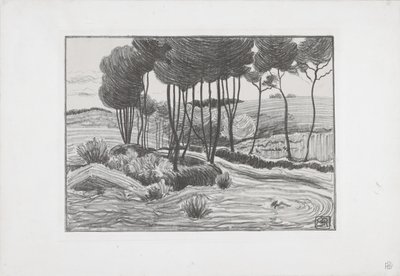 The Poplarspolish autorstwa Robert Polhill Bevan