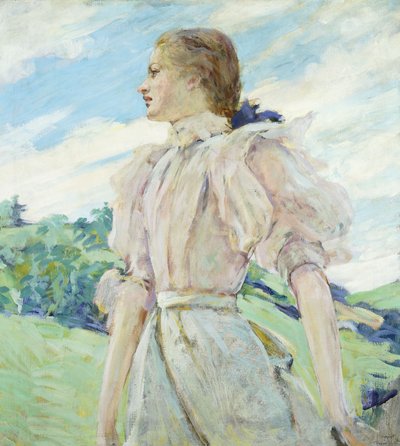 Wietrzny dzień, ok. 1898 (olej na płótnie) autorstwa Robert Reid