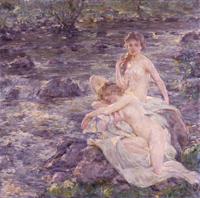 Kąpiący się, koniec XIX-początek XX wieku. autorstwa Robert Reid