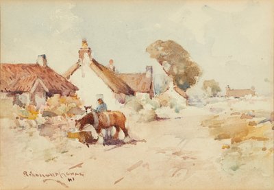 Koń i wóz (akwarela) autorstwa Robert Russell MacNee
