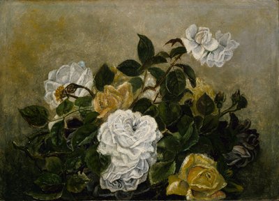 Róże - fantazyjna martwa natura, martwa natura z różami autorstwa Robert S. Duncanson